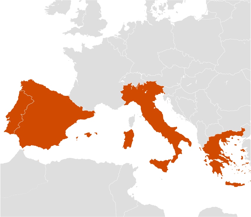 Southern Europe map