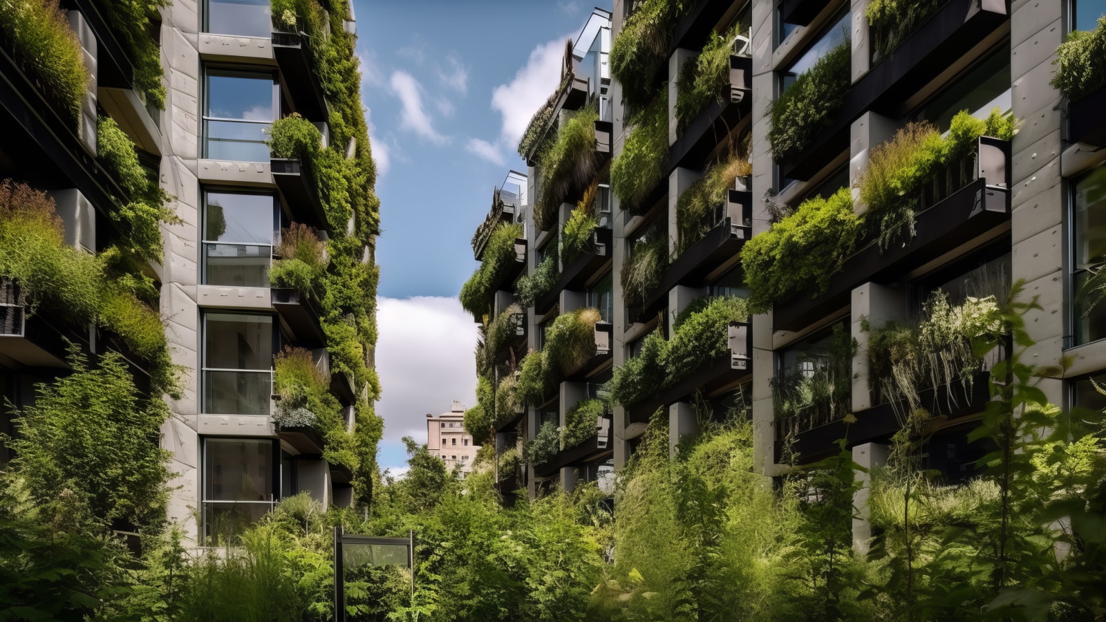 buildings with greenery