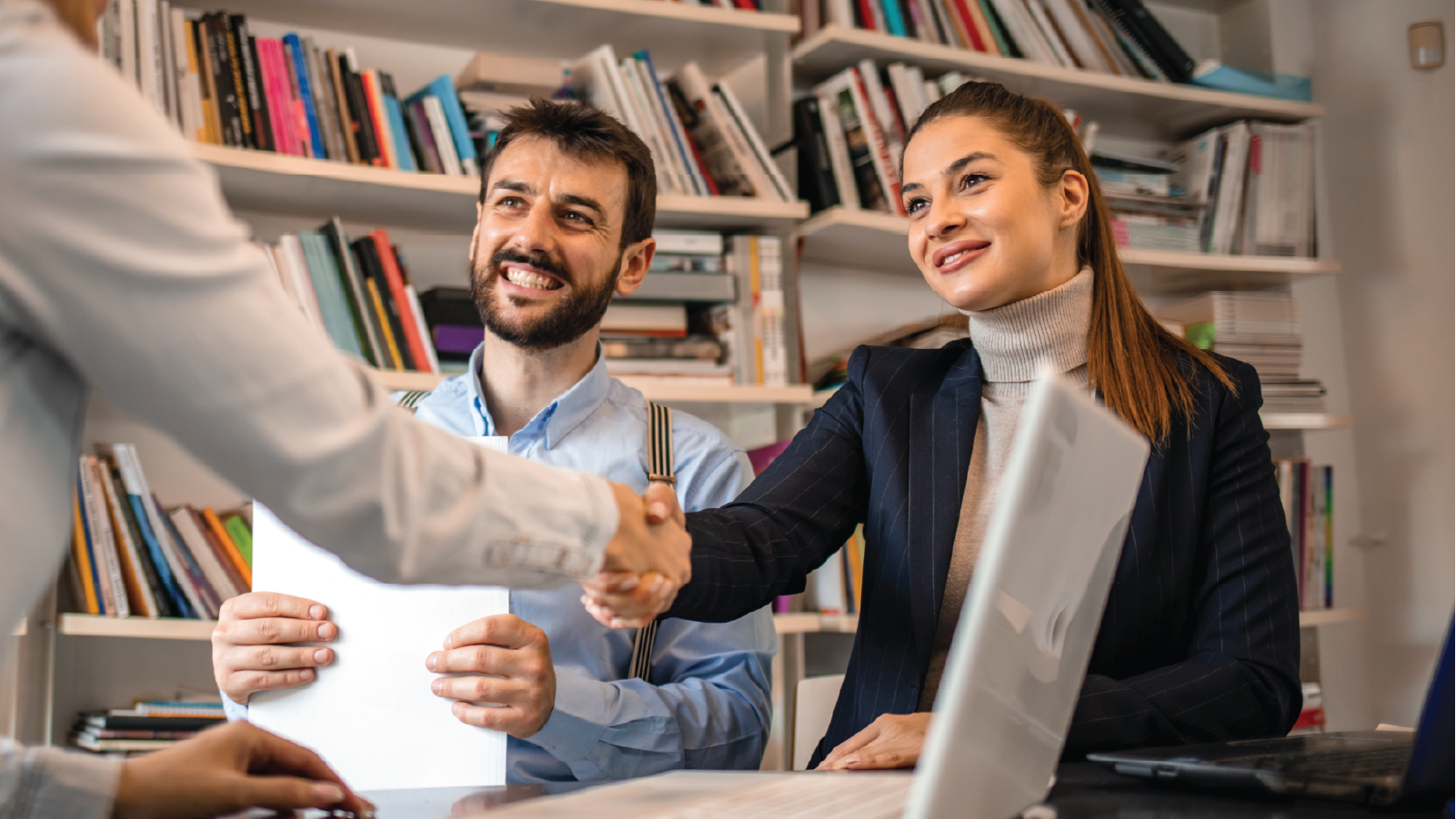 Business people shaking hands