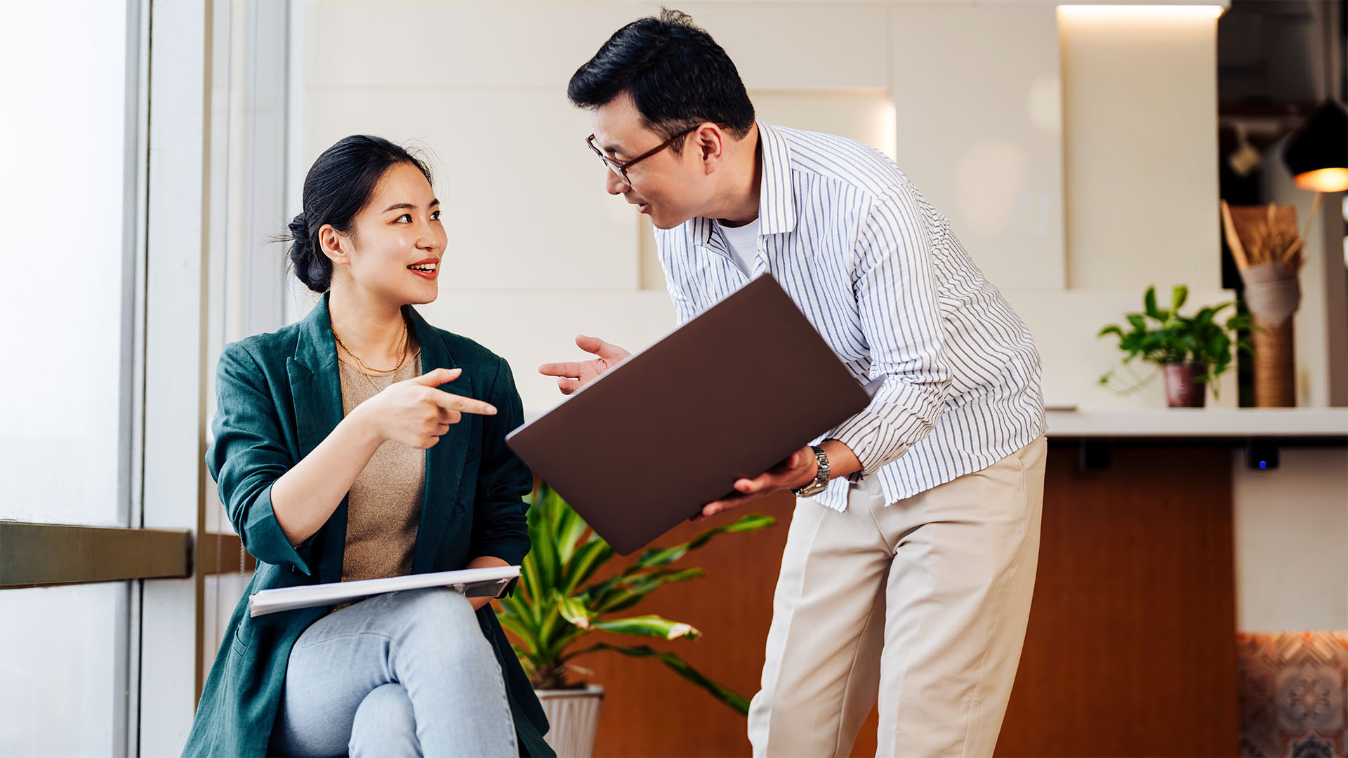 Business partners in meeting