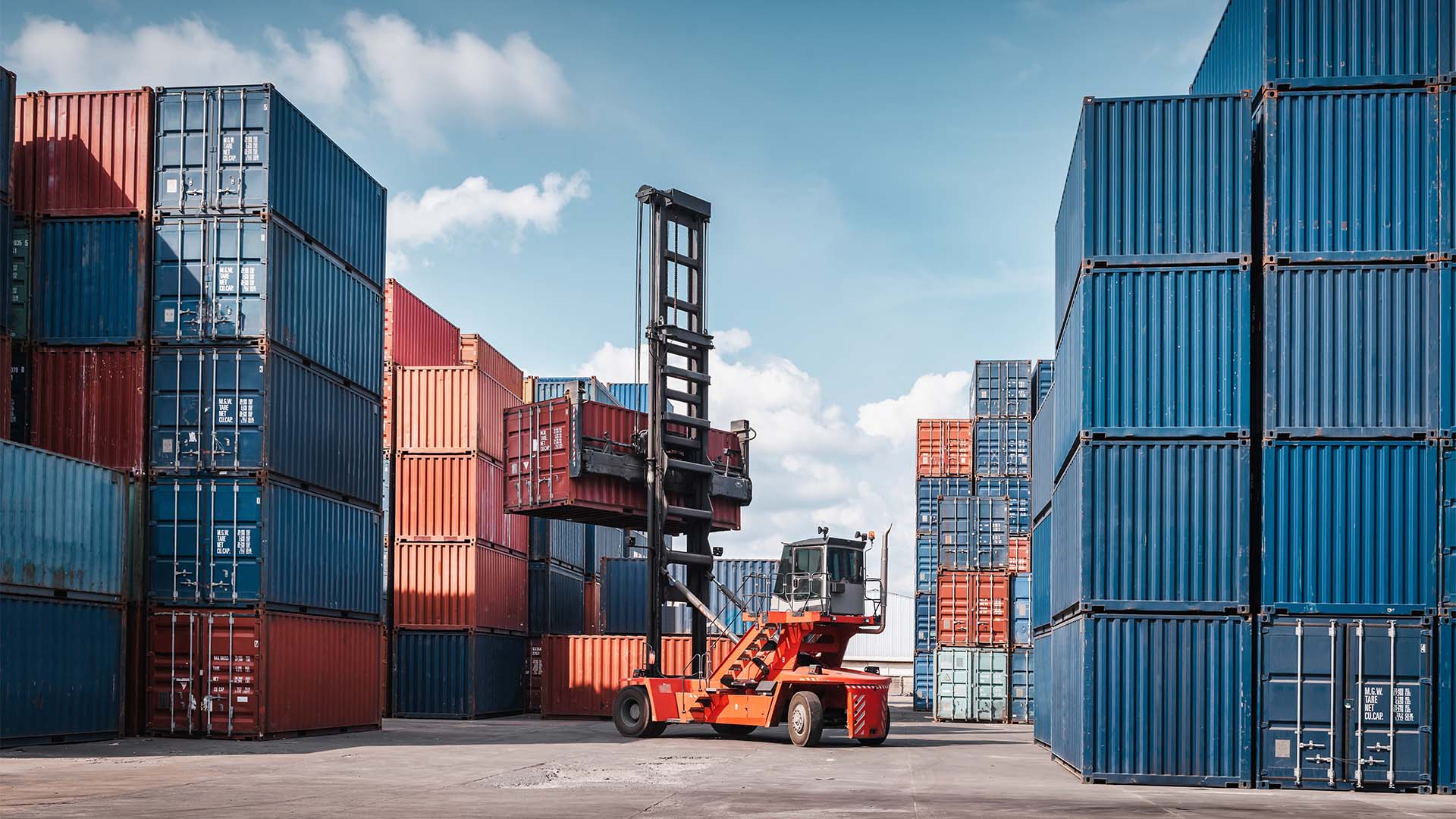 Containers at the port