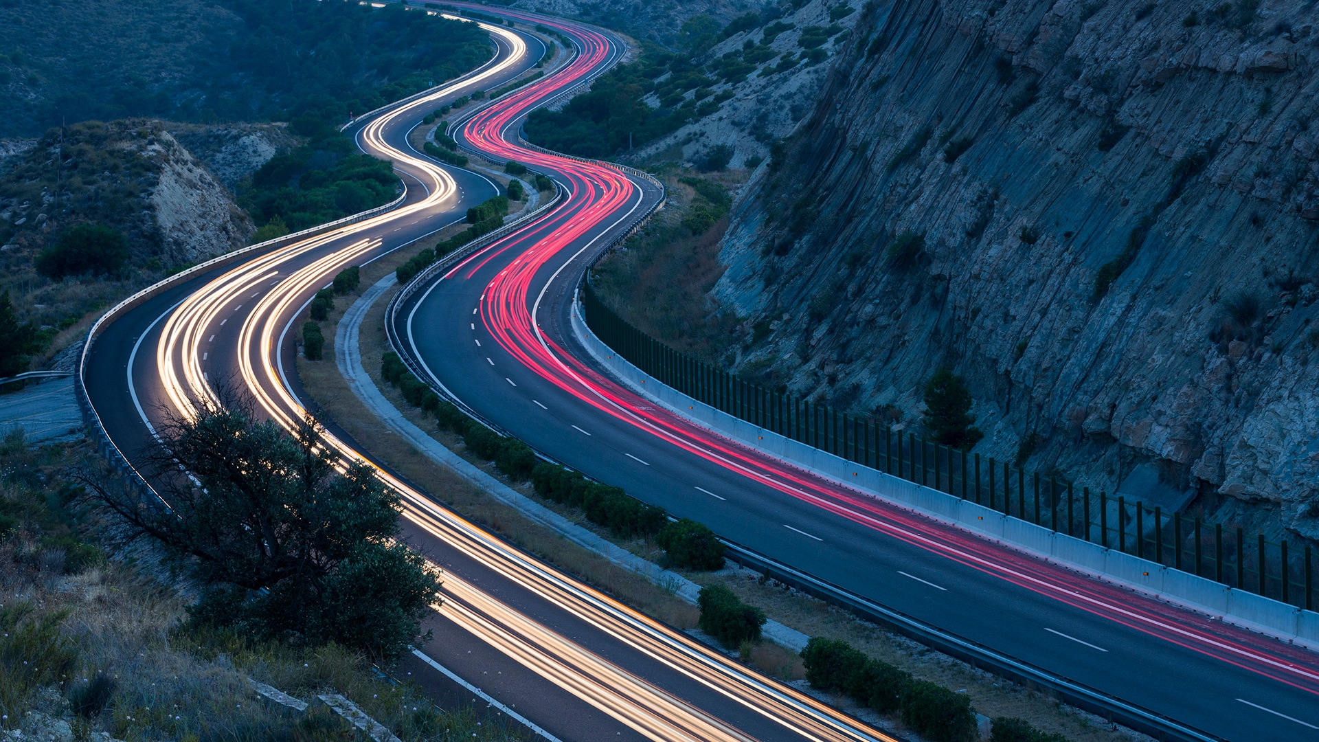 Traffic lights on Costa Blanca highway
