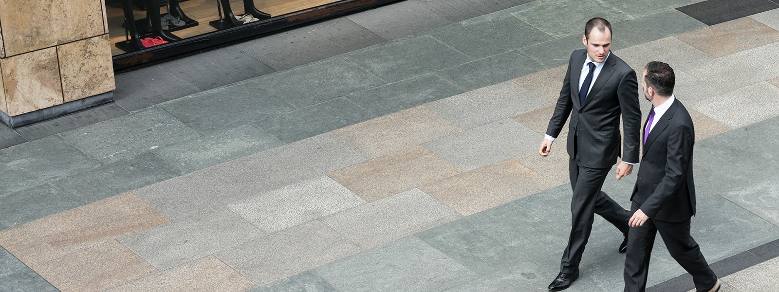 walking to the office