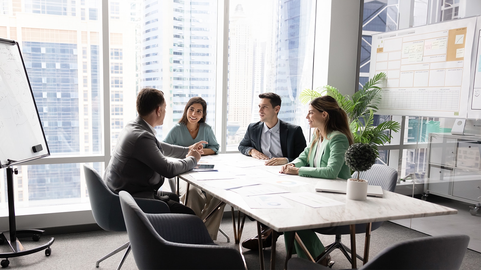 Young business people at work