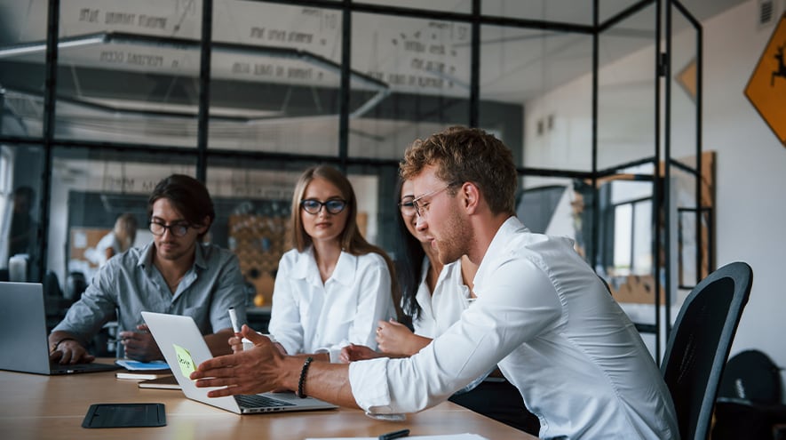 People sitting at a desk
